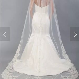 New Bel Aire Bridal Cathedral Length Veil in Ivory